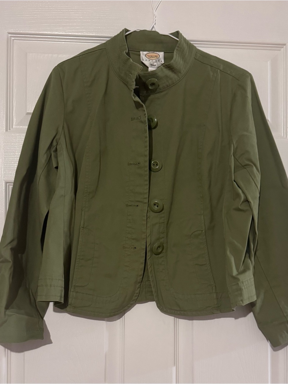 Talbots Olive Utility Jacket with Button Front